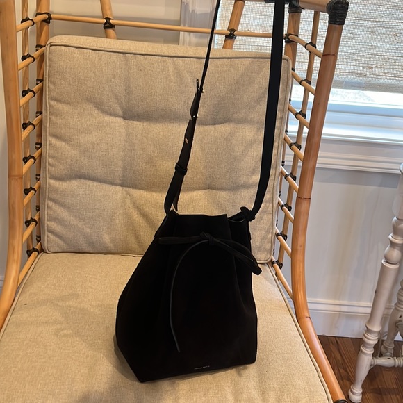 Mansur Gavriel Black Suede Bucket Bag EUC - Picture 2 of 10